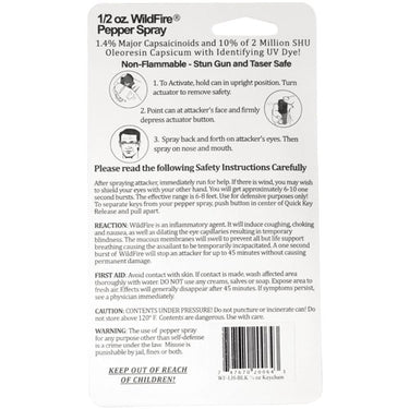 Wildfire 1.4% MC 1/2 Oz Pepper Spray Leatherette Holster And Quick Release Keychain